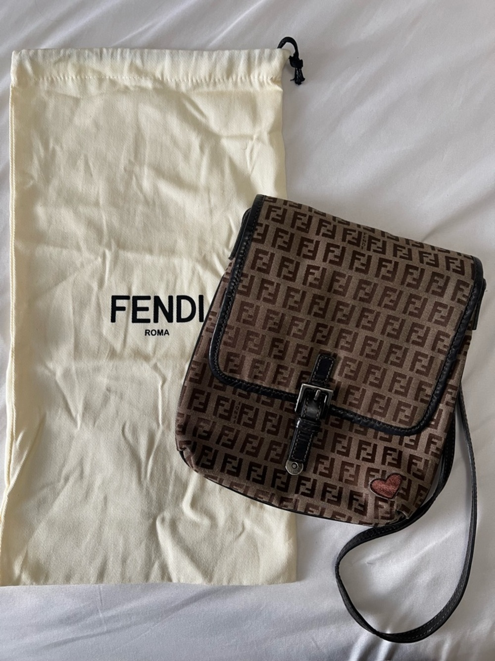 Fendi Zucchino canvas Crossbody Bag
